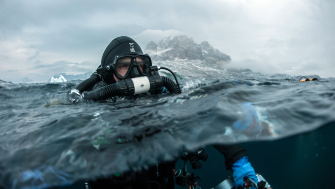 Ghislain Bardout en plongée polaire Ghislain Bardout en plongée polaire