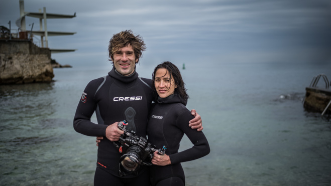 Guillaume Néry et Julie Gautier, parrain et marraine de l'édition 2019 du Salon de la plongée. Guillaume Néry et Julie Gautier, parrain et marraine de l'édition 2019 du Salon de la plongée.
