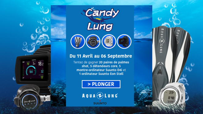 Jouez à Candy Lung et gagnez du matériel de plongée ! Jouez à Candy Lung et gagnez du matériel de plongée !