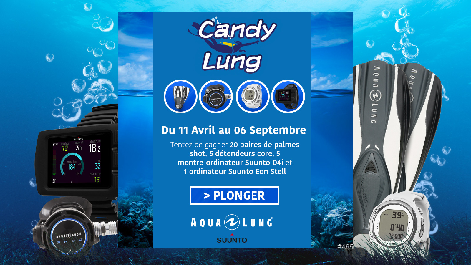 Jouez à Candy Lung et gagnez du matériel de plongée !